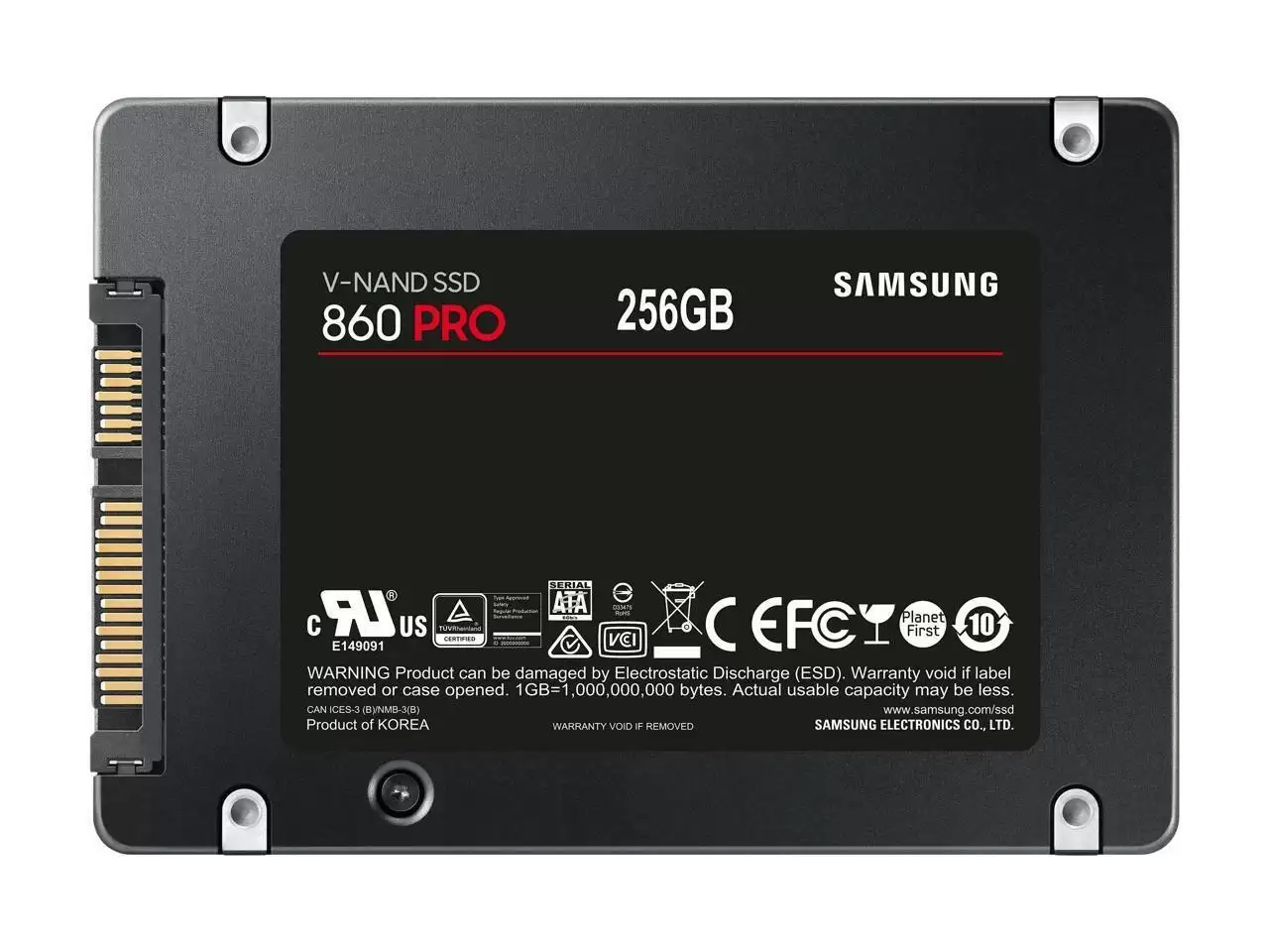 Samsung MZ-76P256 860 Pro 256GB SATA 6Gb/s 3D NAND MLC AES-256 TCG Opal 2.0 2.5-inch Solid State Drive