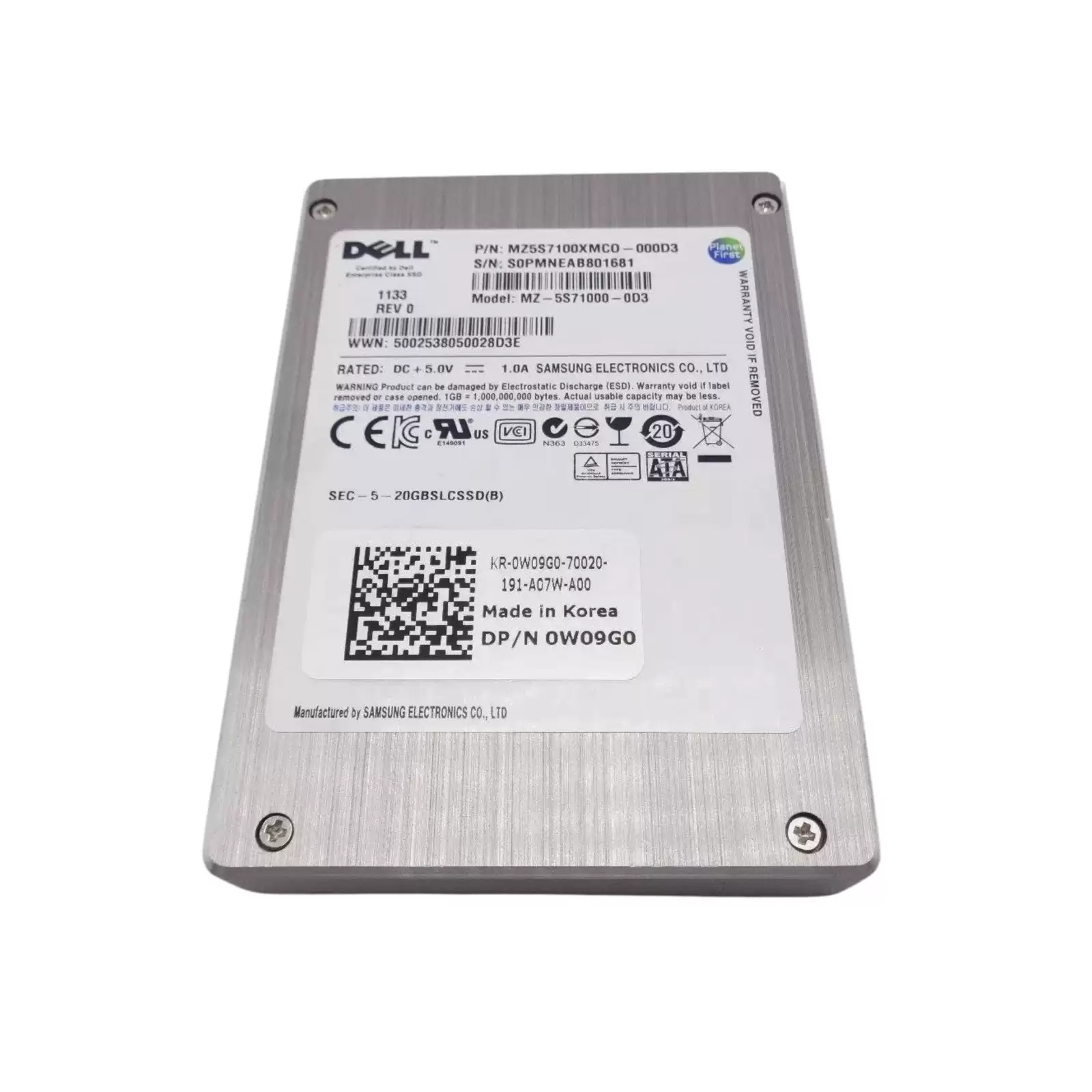 Samsung MZ5S7100XMCO 100GB SATA 3Gb/s 2.5-inch Solid State Drive For