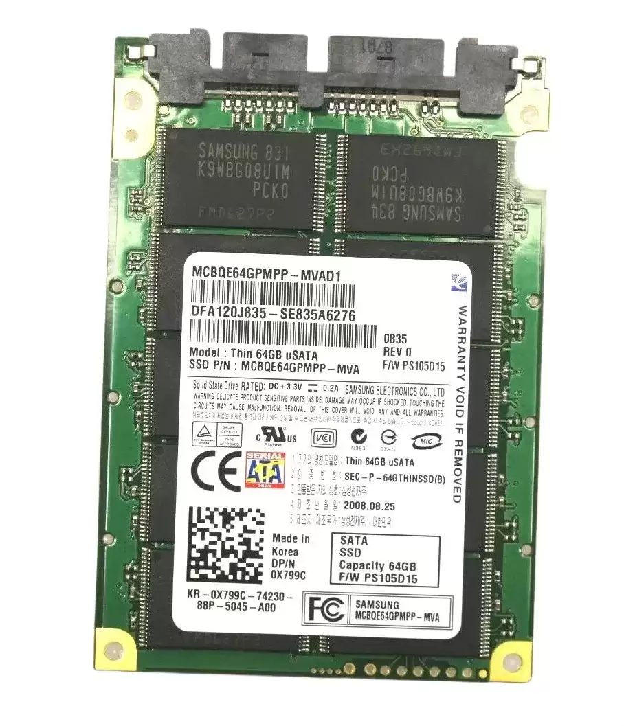 Samsung MCBQE64GPMPP-MVAD1 64GB SATA 3Gb/s MLC 1.8-inch Solid State Drive