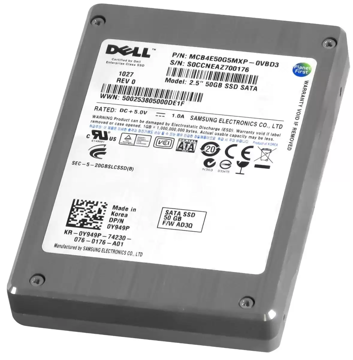 Samsung MCB4E50G5MXP-0VBD3 SS805 Series 50GB SATA 3Gb/s 2.5-inch Solid State Drive