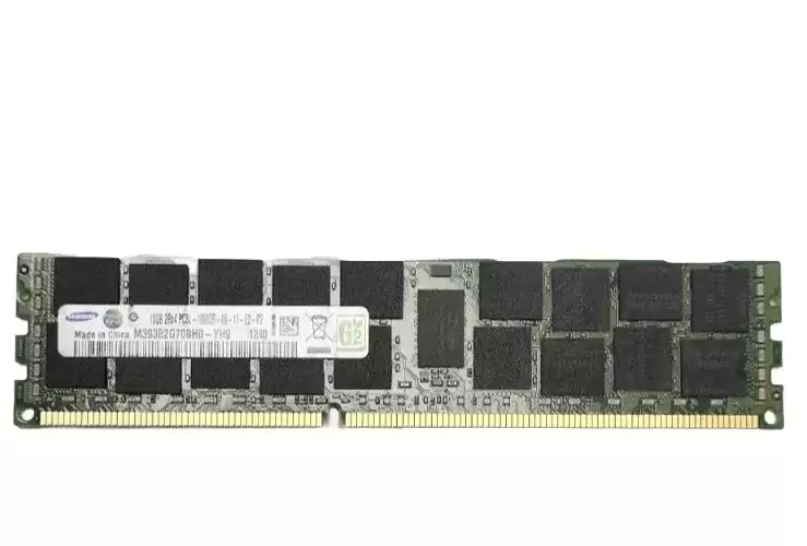 Samsung M393B2G70BHO-YH9 16GB 1333MHz DDR3 PC3-10600 ECC Registered CL9 240-Pin DIMM 1.35V Dual Rank Memory Module