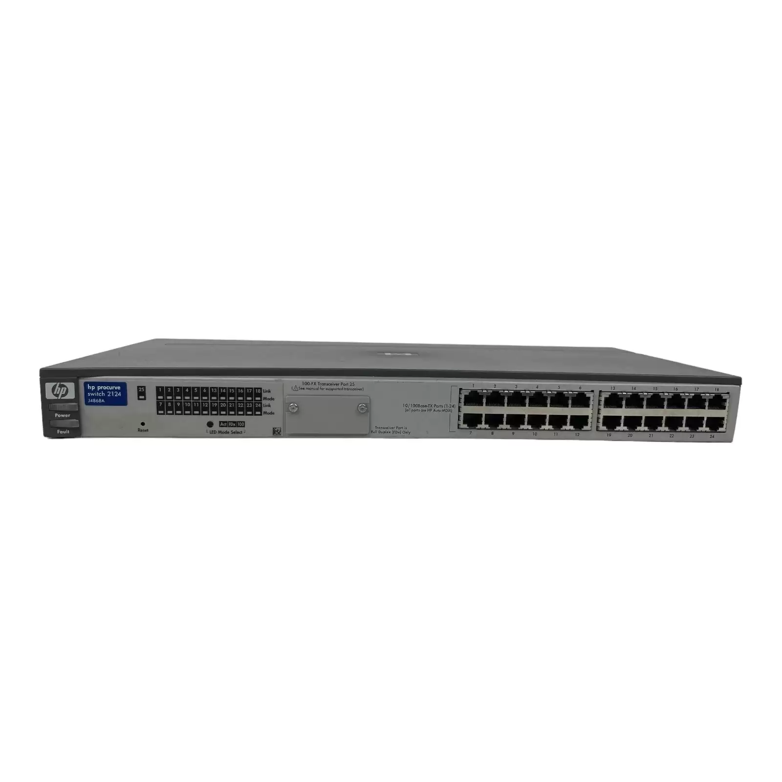 HPE J4818A ProCurve 2324 24-Ports 1GbE RJ-45 Unmanaged Rack Mountable Layer 2 Network Switch with 2-Ports SFP