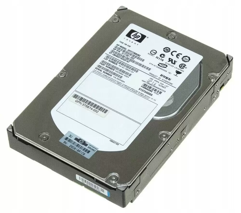 HPE DF072BB6BC 72GB SAS 3Gb/s Dual Port Hot Swap 15000RPM 3.5-inch Internal Hard Drive