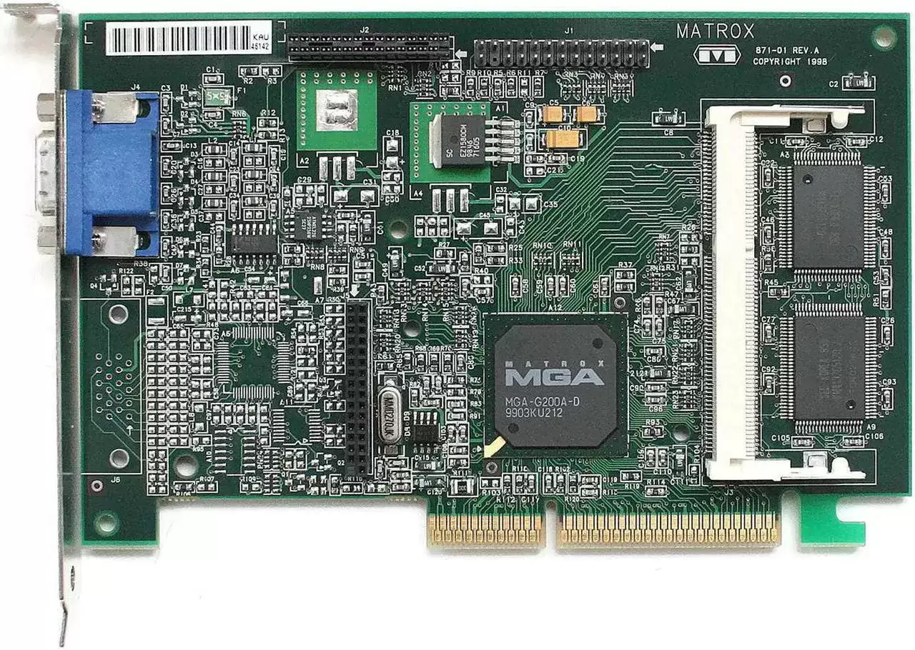 HPE D5685-69502 Millennium G2+ 8MB AGP Video Card