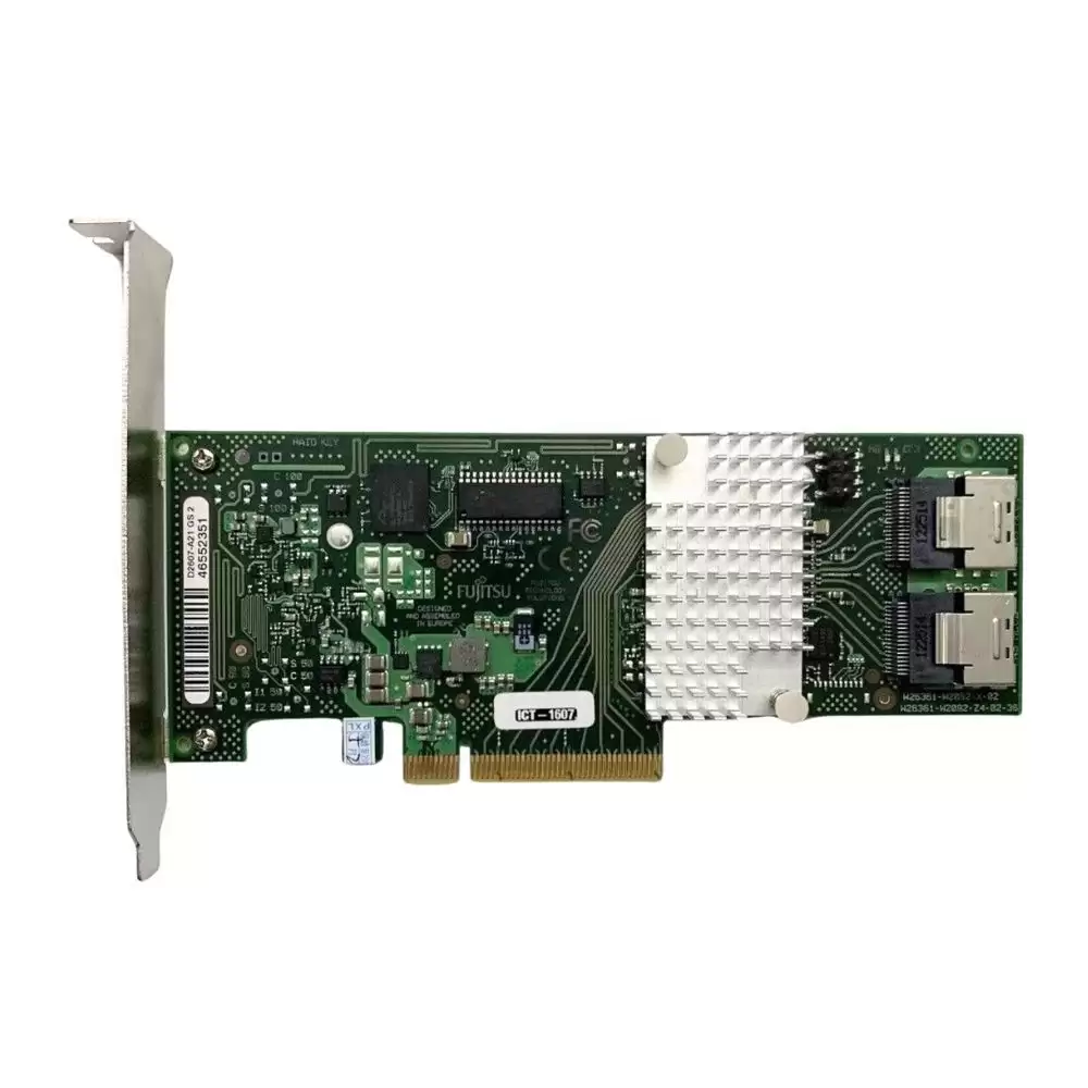 Fujitsu D2607-A21 8 Ports SAS 6GbE PCI-Express 2.0 x8 Low Profile RAID Controller Card