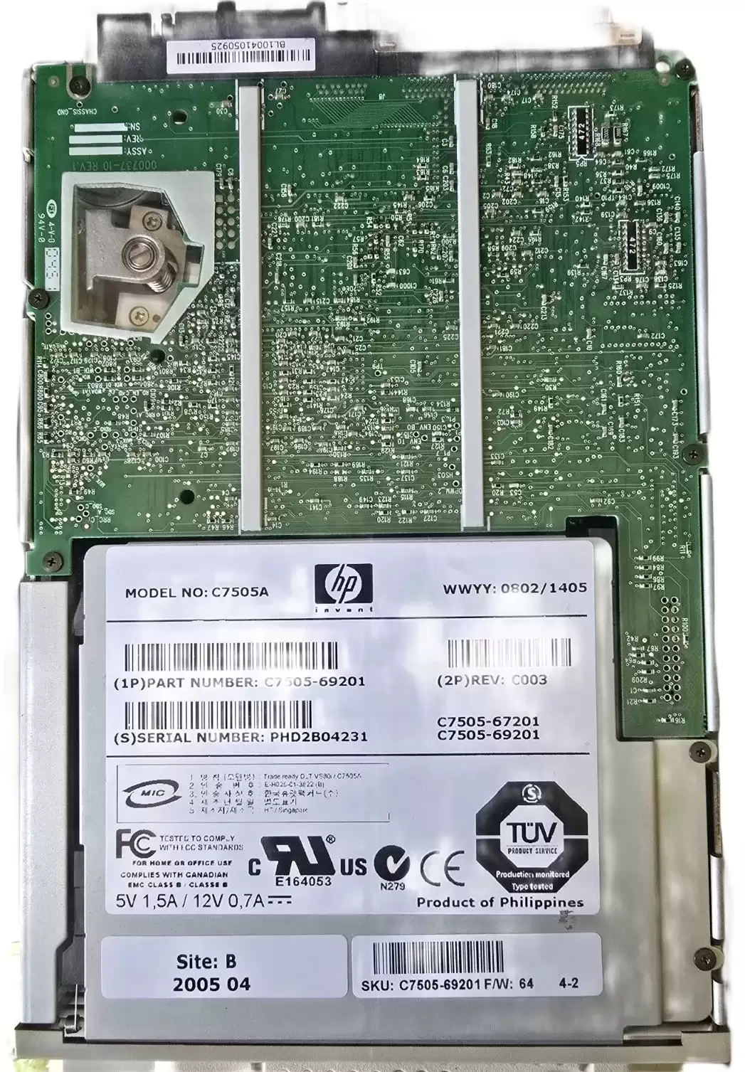 HPE C7505A Surestore VS80I 40GB (Native) / 80GB (Compressed) DLT SCSI LVD Internal Tape Drive