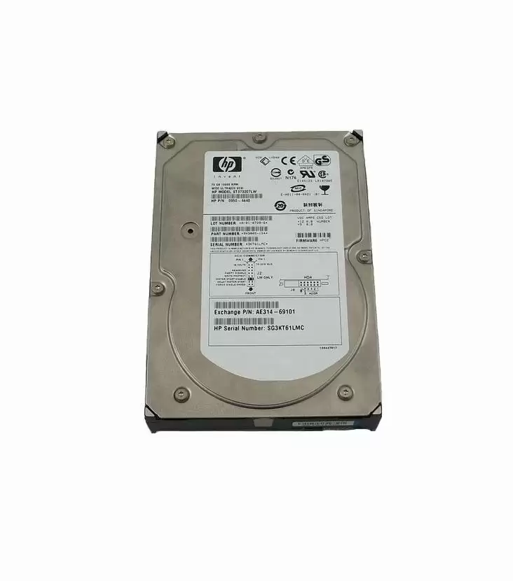 HPE AE314A 73GB Ultra-320 SCSI 68-Pin LVD 10000RPM 3.5-inch Internal Hard Drive