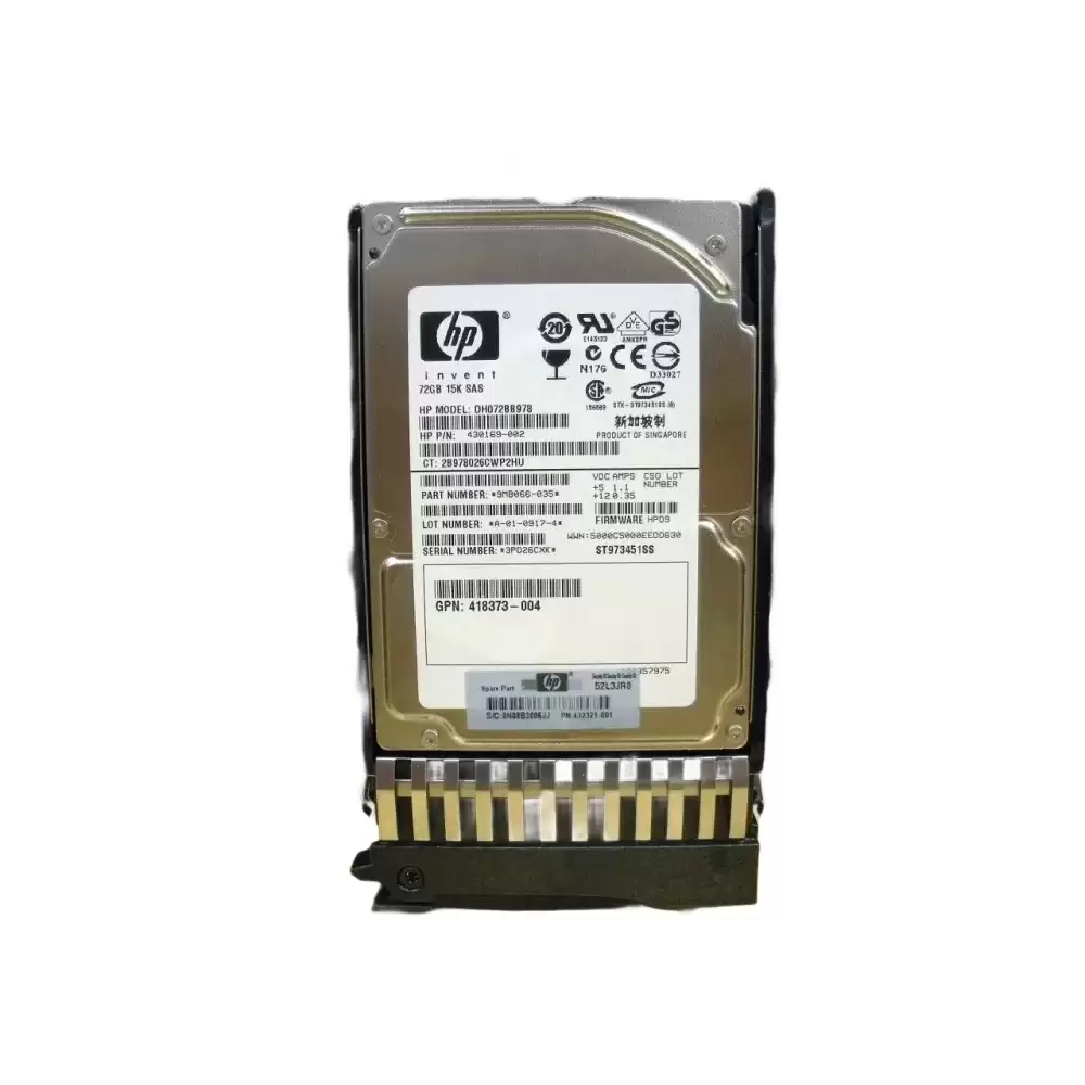HPE AD379A 72GB SAS 3Gb/s Dual Port Hot Swap 15000RPM 2.5-inch Internal Hard Drive