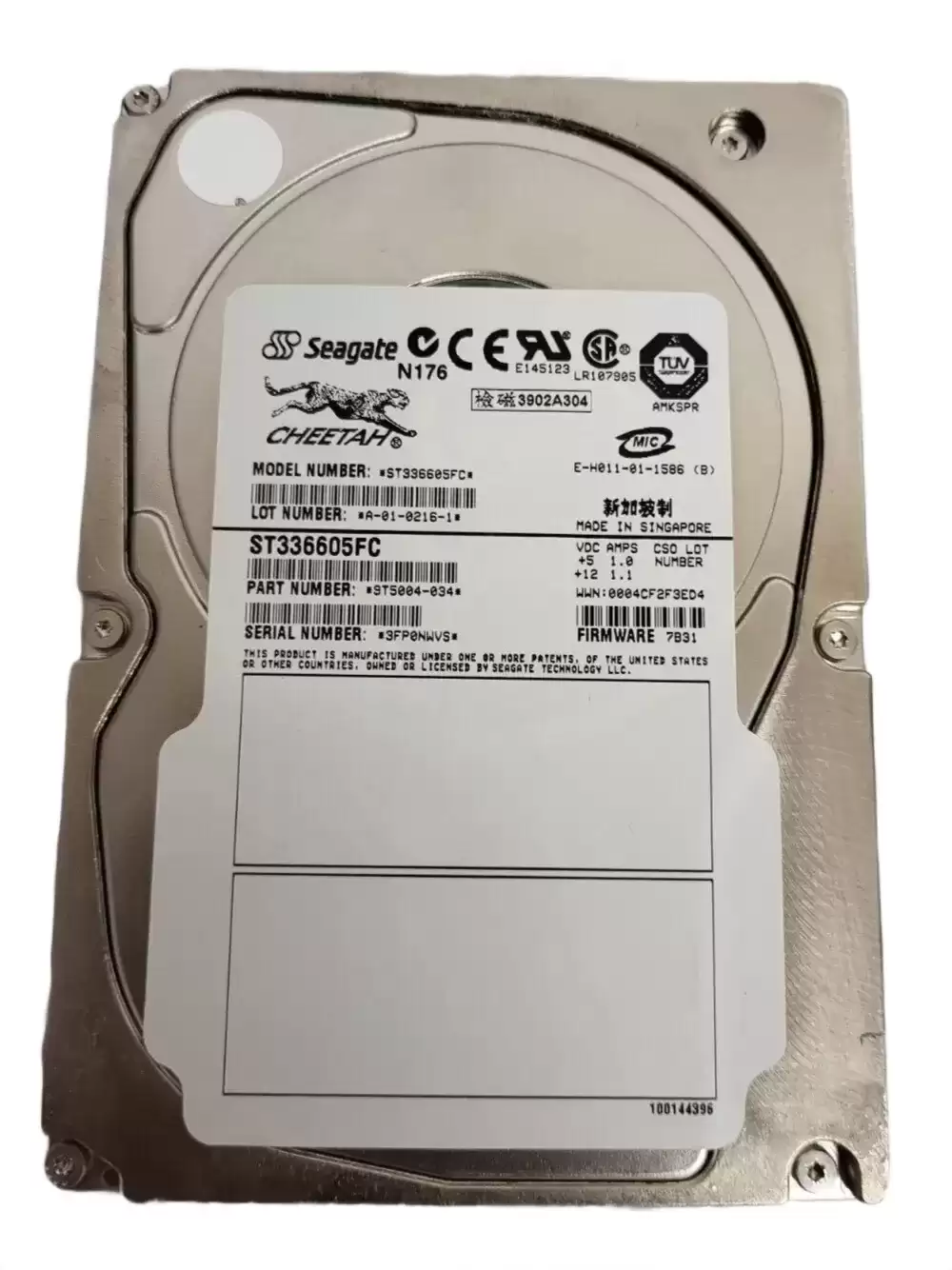 Seagate 9T5004-034 Cheetah 73LP 36.7GB Fibre Channel 2Gb/s 10000RPM 4MB Cache 3.5-inch Internal Hard Drive
