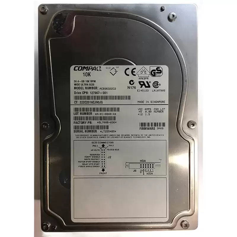 Seagate 9L7006-036 Cheetah 36.4GB Ultra2 Wide SCSI 80-Pin 10000RPM 1MB Cache 3.5-inch Internal Hard Drive