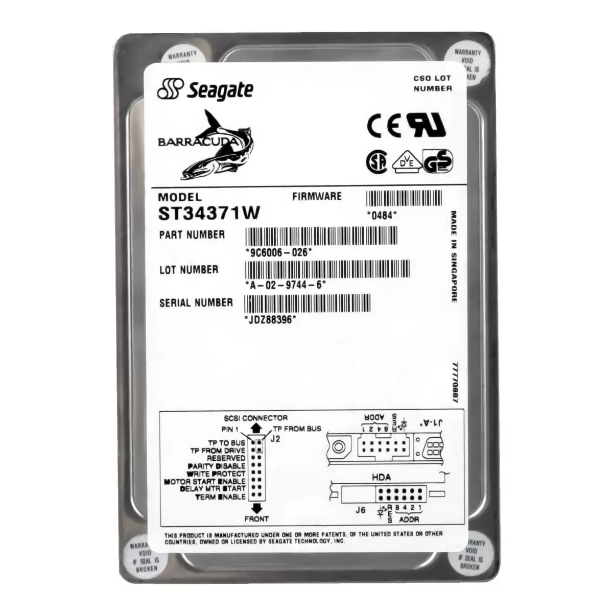 Seagate 9C6006-026 Barracuda 4LP 4.2GB Ultra Wide SCSI 68-Pin 7200RPM 512KB Cache 3.5-inch Internal Hard Drive