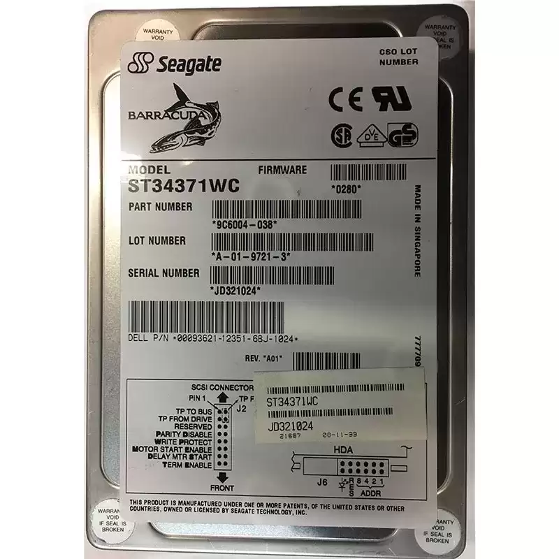 Seagate 9C6004-038 Barracuda 4LP 4.35GB Ultra Wide SCSI 80-Pin 7200RPM 512KB Cache 3.5-inch Internal Hard Drive