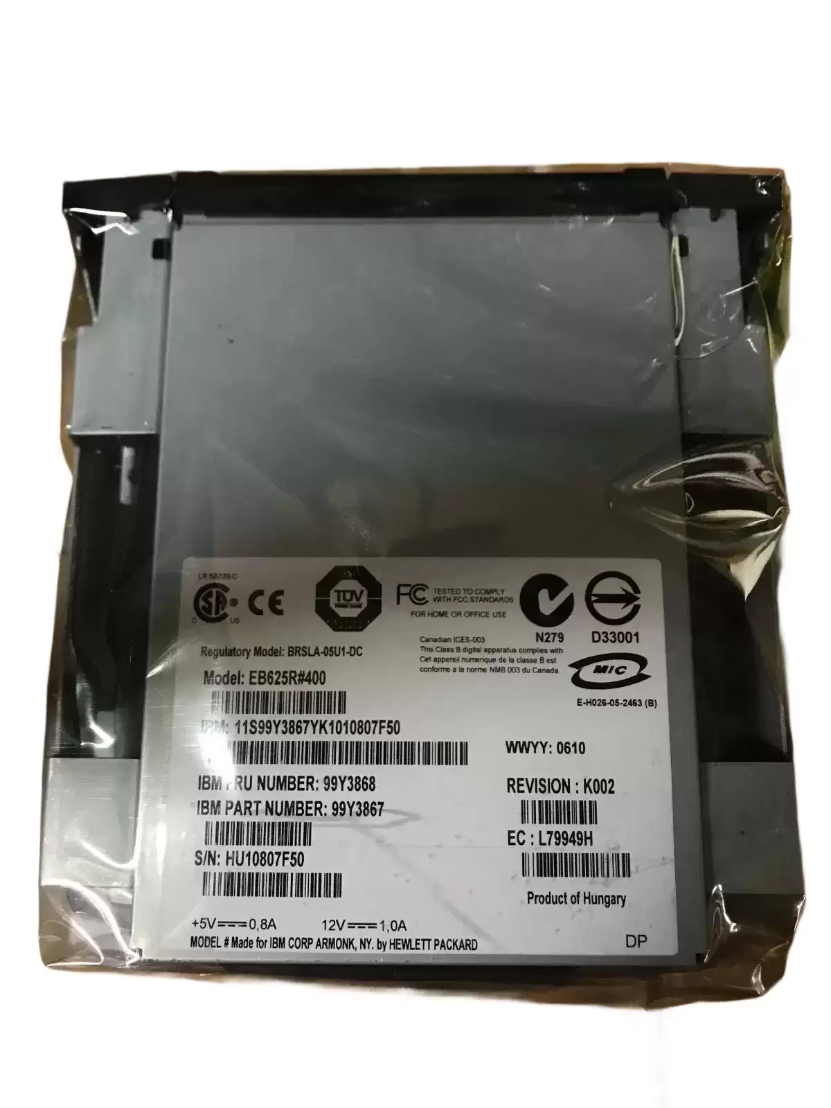 IBM 99Y3868 DAT72 36GB (Native) / 72GB (Compressed) DDS-5 USB Internal Tape Drive