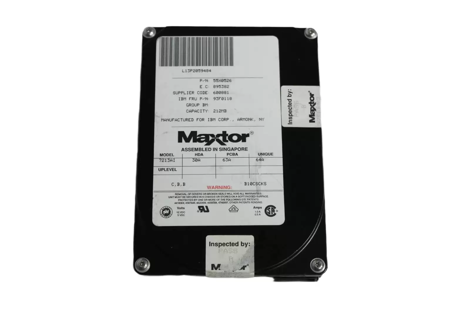 IBM 93F0118 211MB 3551RPM ATA/IDE 64KB Cache 3.5inch Internal Hard Drive