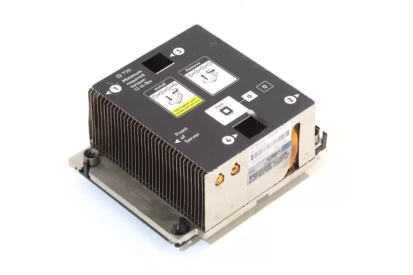 HPE 871313-001 Screw Down Type Front Heatsink For Synergy 480 G10 660 G10