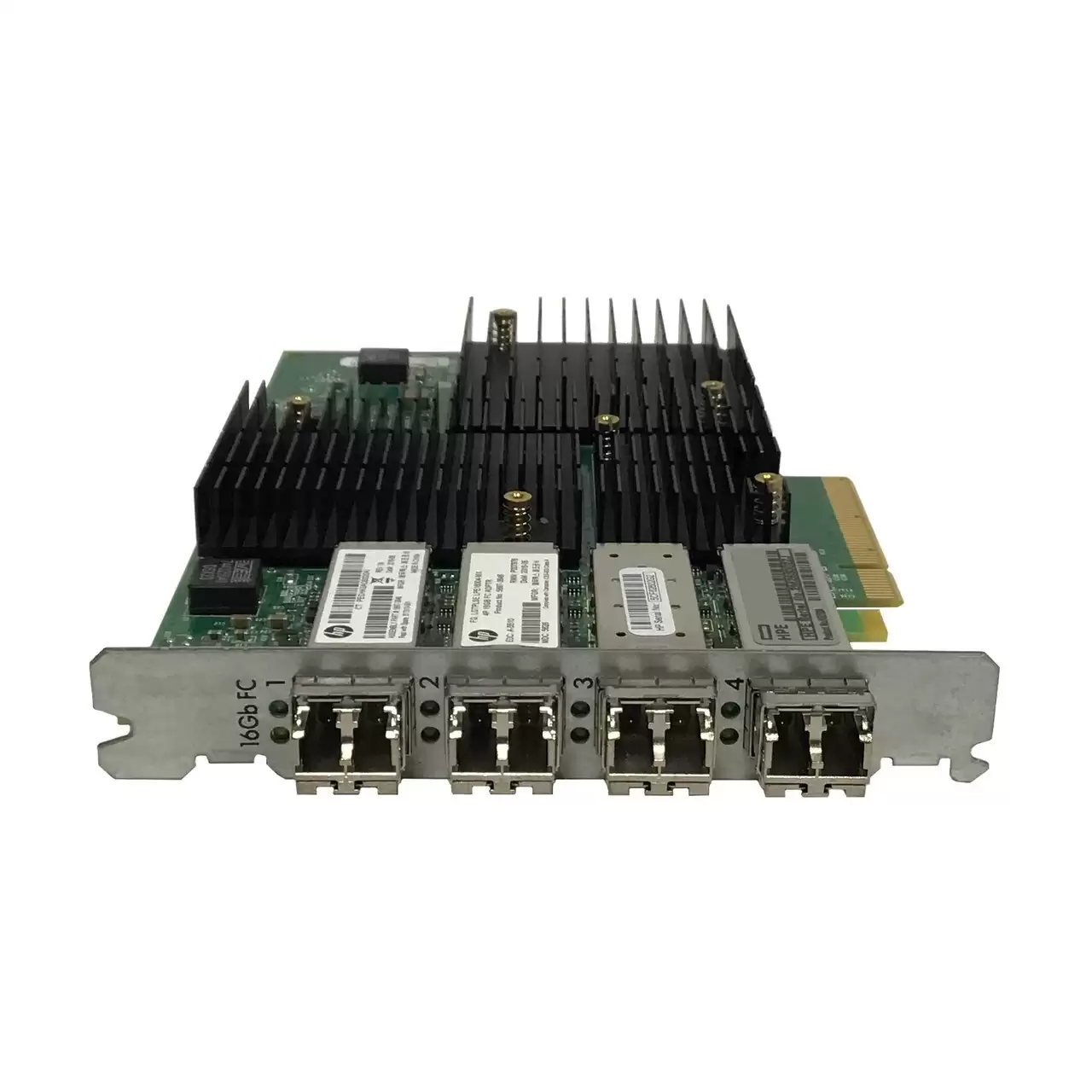 HPE 817913-001 Quad-Ports Fibre Channel SFP+ 16GbE PCI-Express x8 Full Height Host Bus Adapter