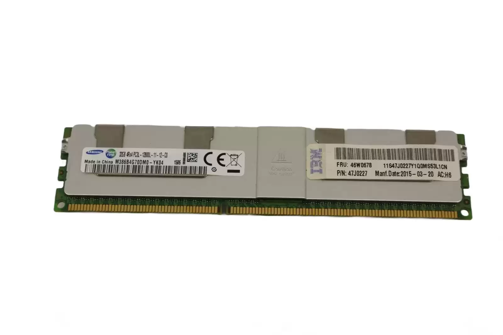 IBM 47J0227 32GB 1600MHz DDR3 PC3-12800 ECC Registered CL11 240-Pin DIMM 1.35V Quad Rank Memory Module