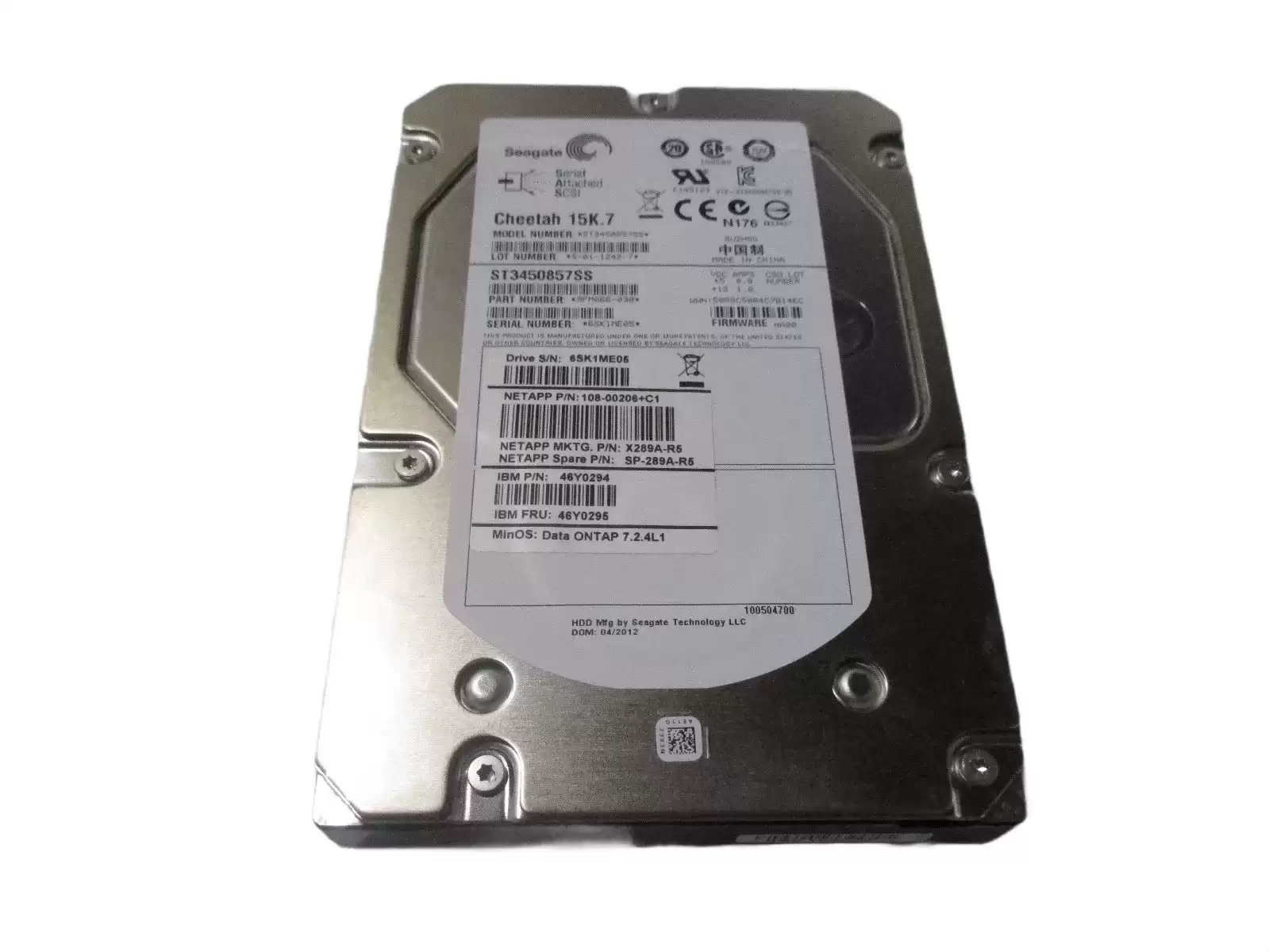 IBM 46Y0294 450GB SAS 6Gb/s 15000RPM 64MB Cache 3.5inch Internal Hard Drive