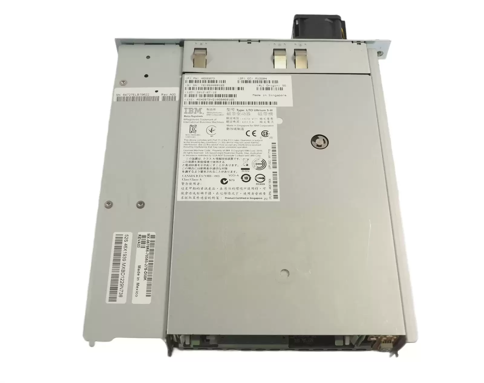 IBM 46X8403 1.5TB (Native) / 3TB (Compressed) LTO-5 SAS Half Height Internal Tape Drive
