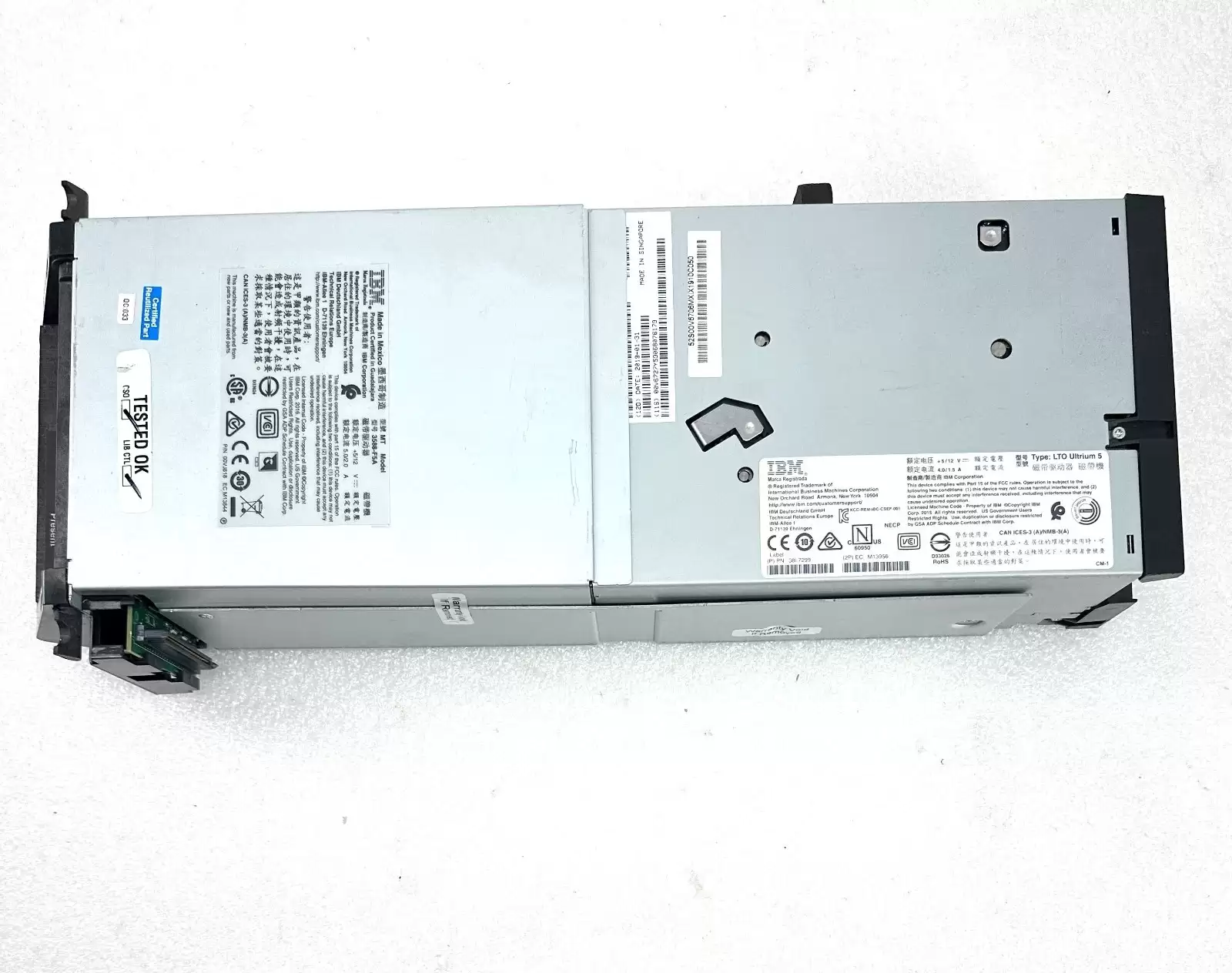IBM 46X2550 1.5TB (Native) / 3TB (Compressed) LTO-5 Fibre Channel Full Height Internal Tape Drive