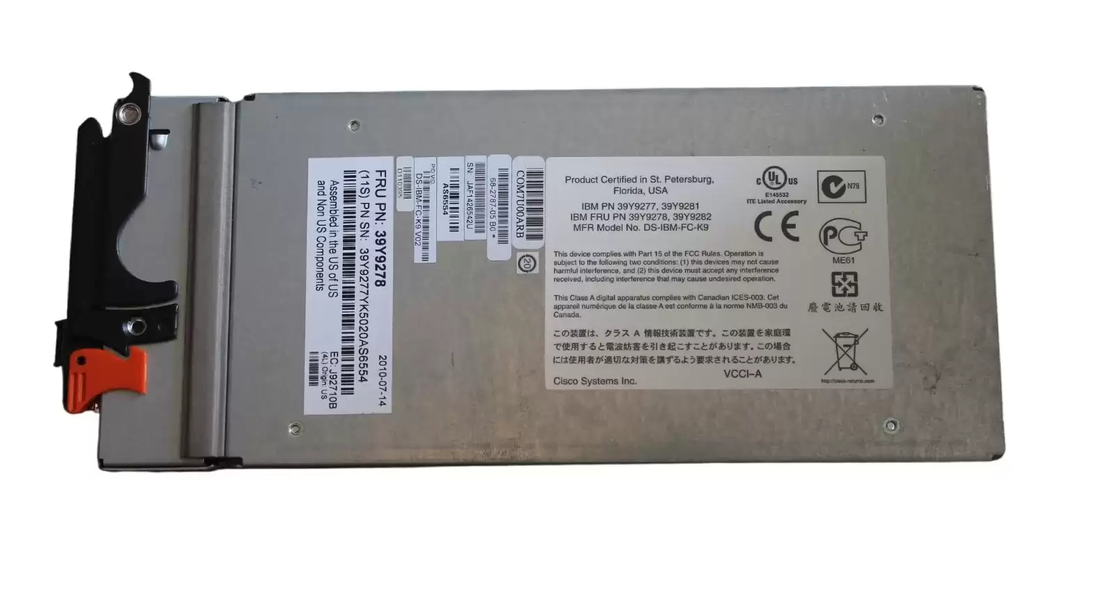 IBM 39Y9278 20-Ports 4GbE Fibre Channel Switch Module for BladeCenter