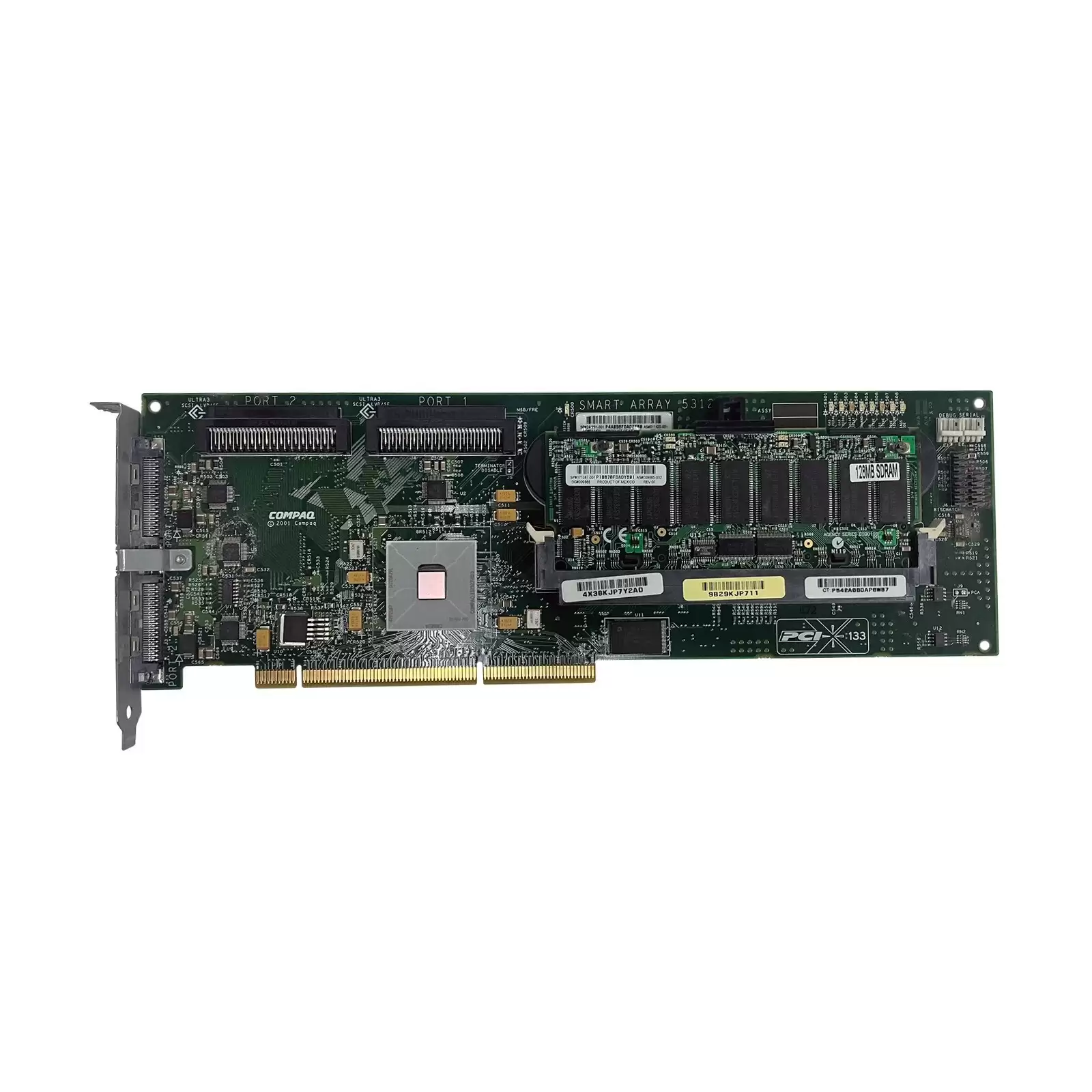 HPE 238633-B21 Smart Array 5312 Dual Channel Ultra160 SCSI PCI-Express 64-Bit RAID Controller Card