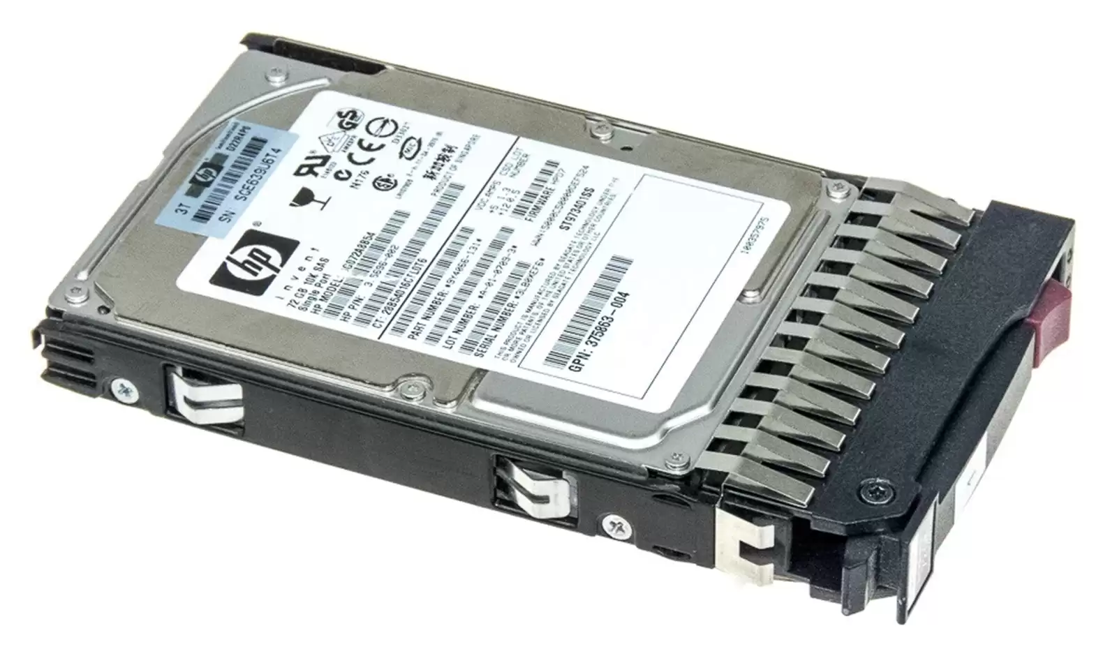 HPE 376597-001 72GB SAS 3Gb/s Single Port Hot Swap 10000RPM 2.5-inch Internal Hard Drive with Tray for ProLiant DL180 and DL320