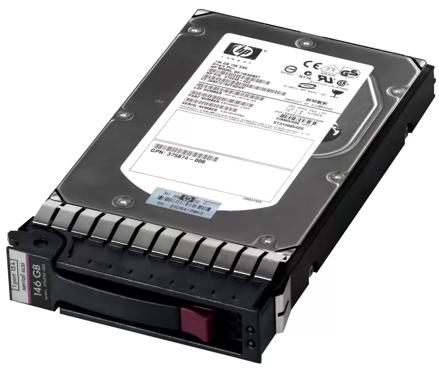 HPE 375698-003 146GB SAS 3Gb/s Hot Swap 15000RPM 3.5-inch Internal Hard Drive with Tray
