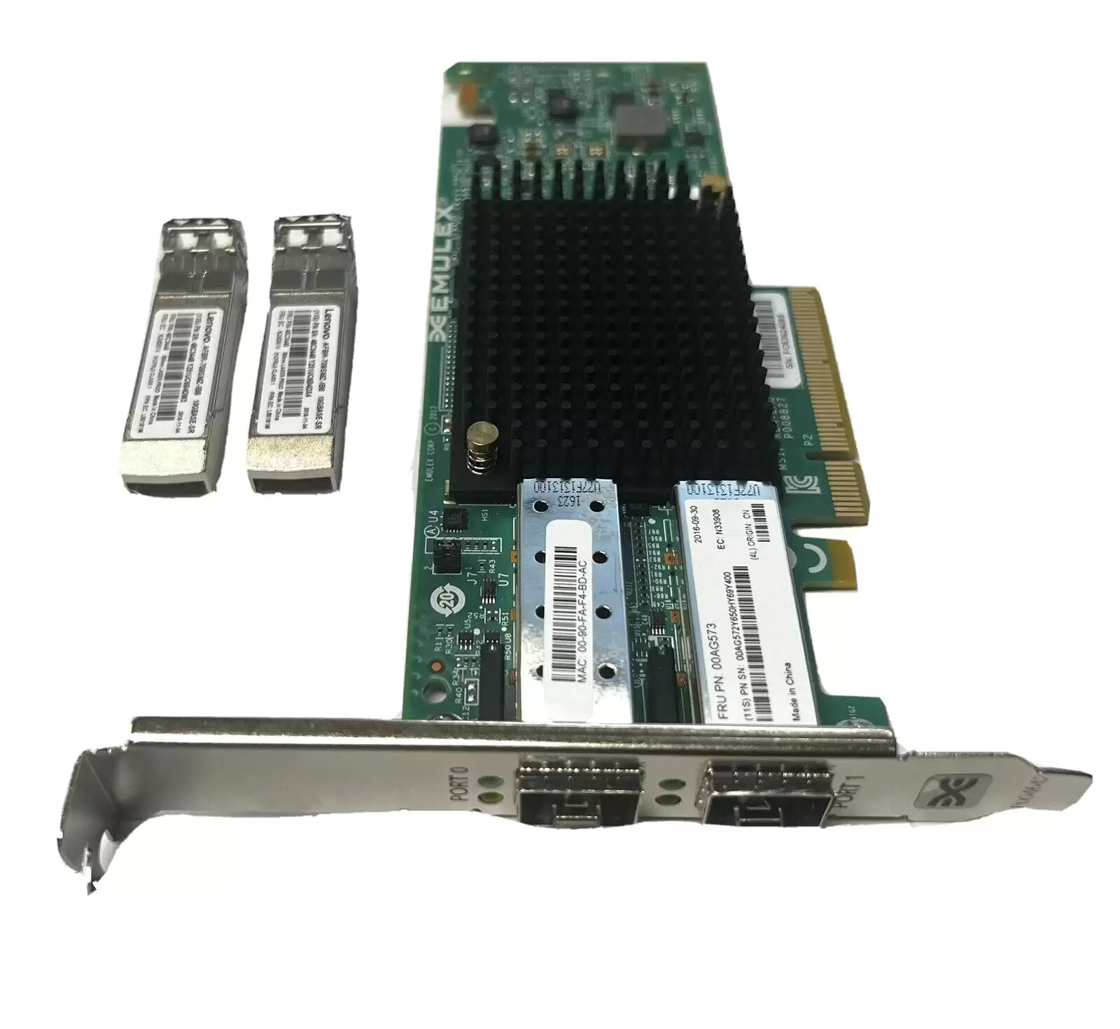Lenovo 00AG573 VFA5 Dual-Ports 10GbE SFP+ PCI-Express 3.0 x8 Network Adapter