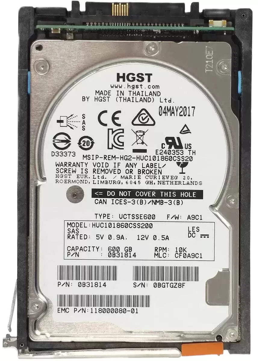 EMC 5049804 00 600GB 10000RPM SAS 6GB/s SAS 2.5inch Internal Hard Drive