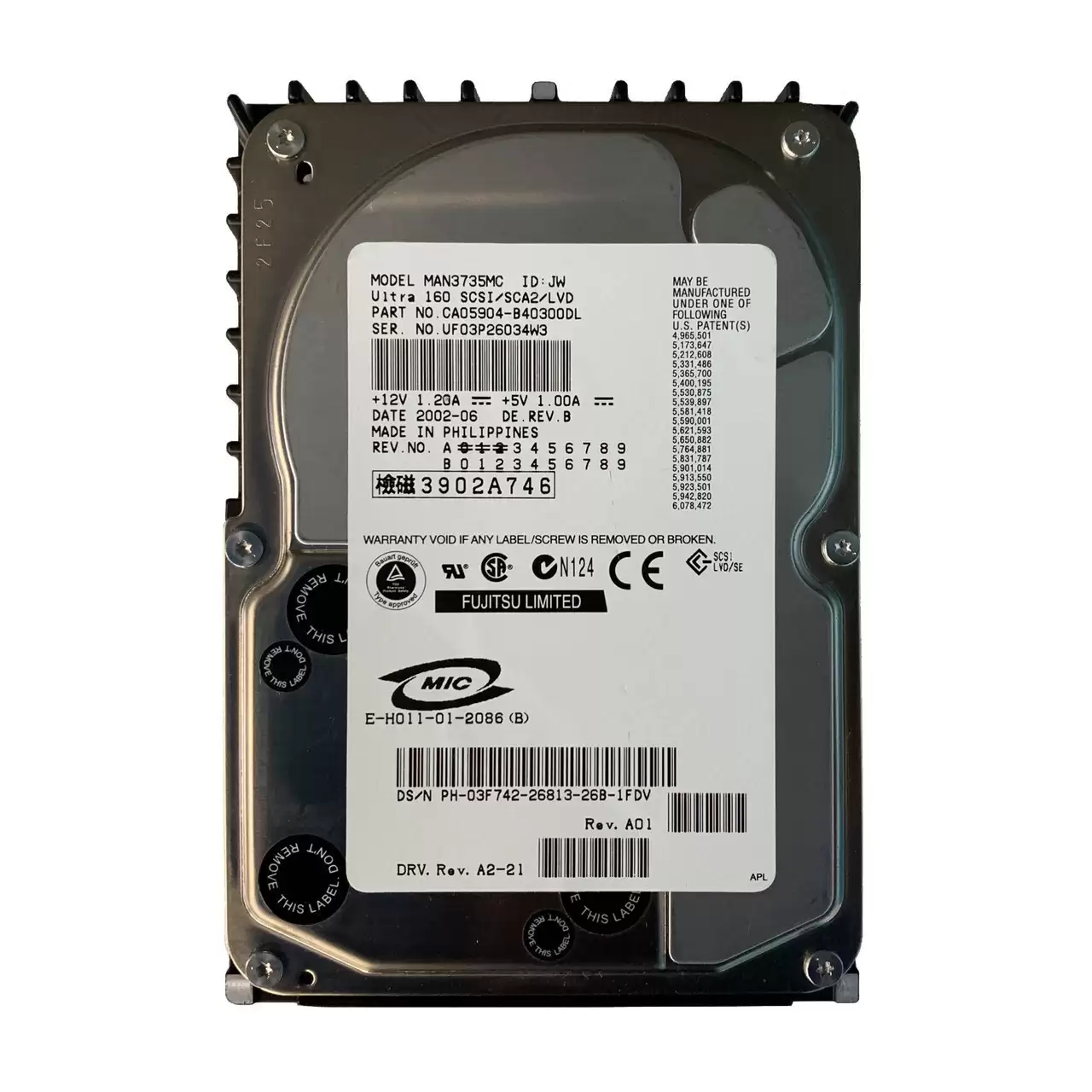 Dell 03F742 73GB Ultra-160 SCSI 80-Pin Hot Swap 10000RPM 8MB Cache 3.5-inch Internal Hard Drive