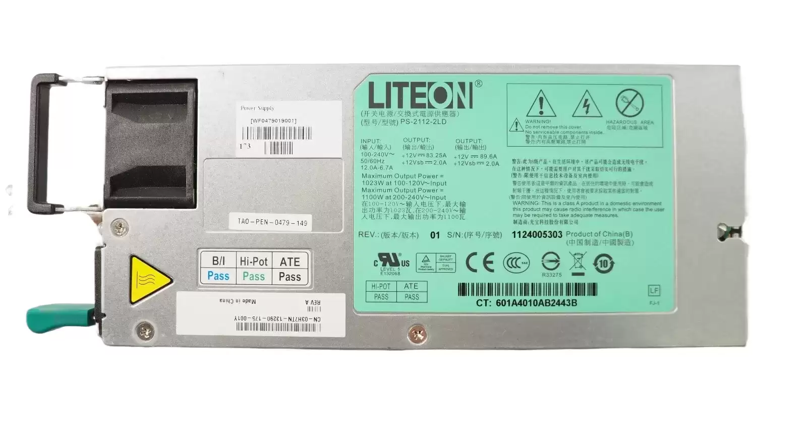 Dell 3H7TN 1100-Watts Hot Swap Power Supply for Data Domain DD670 and DD860