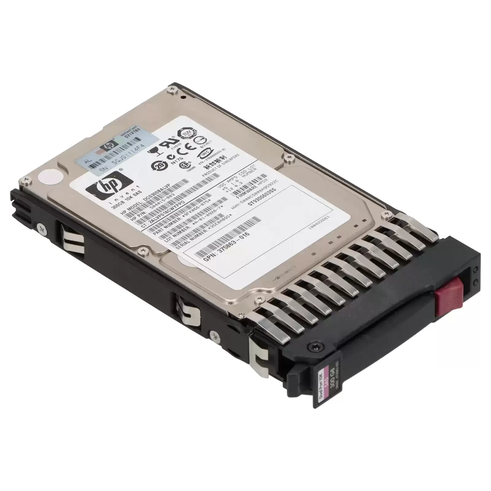 HPE 493083-001 300GB SAS 3Gb/s Hot Swap 10000RPM 2.5-inch Internal Hard Drive with Tray for MSA