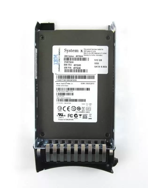 IBM 49Y5846 512GB SATA 6Gb/s Hot Swap MLC 2.5-inch Solid State Drive with Tray for System X