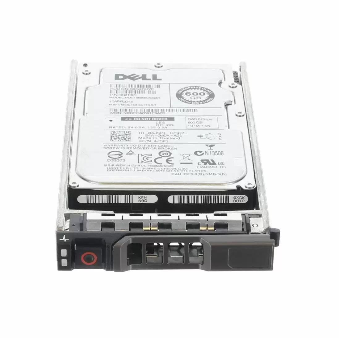 Dell 4J5P1 600GB SAS 12Gb/s Hot Swap 15000RPM 128MB Cache (512n / SE) 2.5-inch Internal Hard Drive with Tray for PowerEdge G14