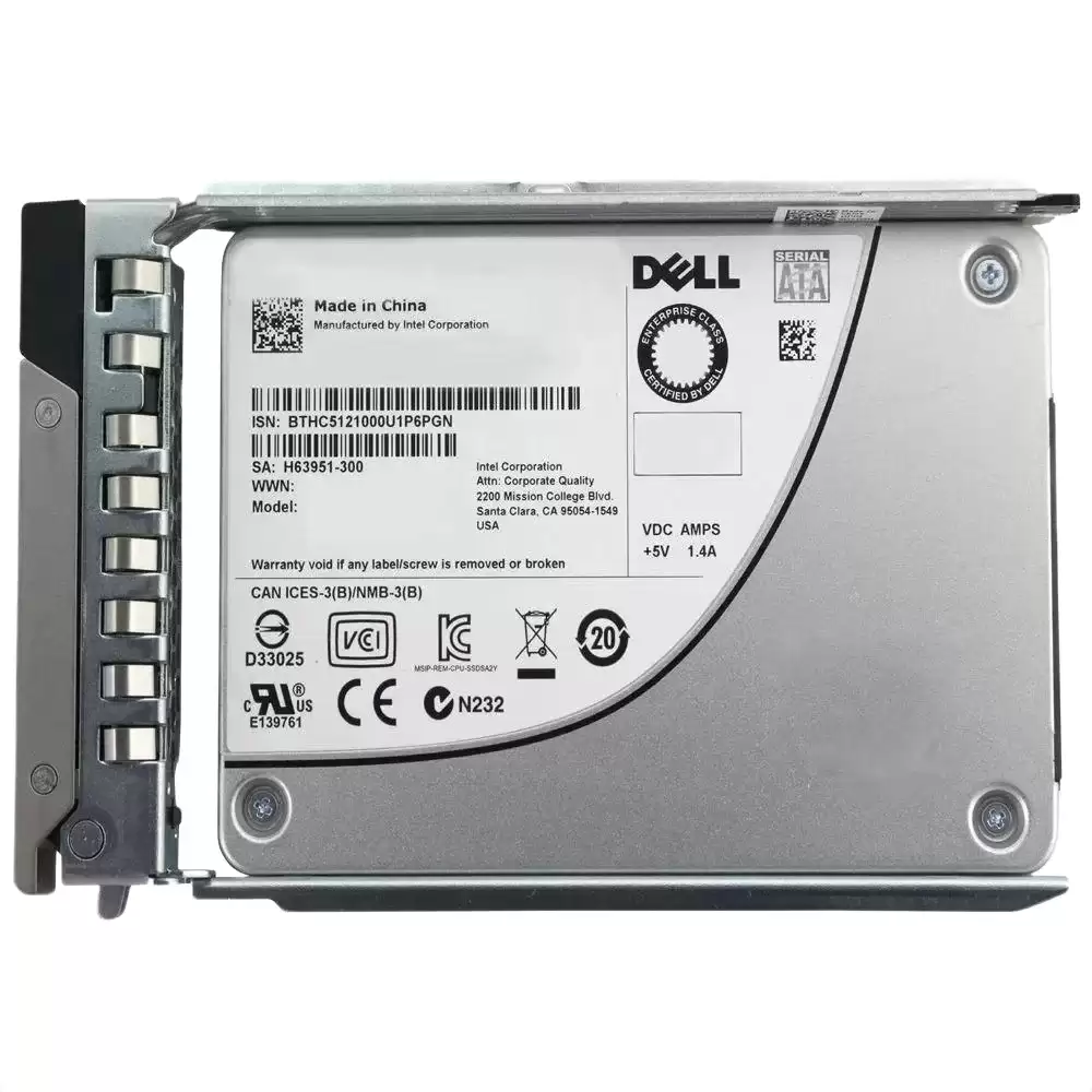 Dell 4N11N 1.92TB SATA 6Gb/s Read Intensive Hot Swap 3D NAND TLC (512e) 2.5-inch Solid State Drive with Tray for PowerEdge G14