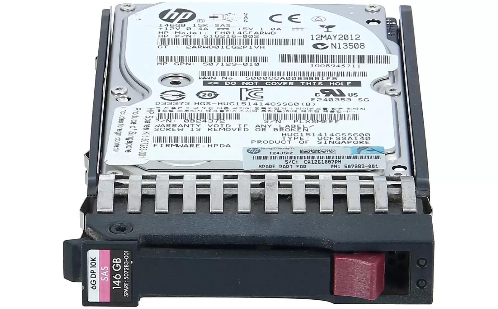 HPE 507125-B21 146GB SAS 6Gb/s Dual Port Hot Swap 10000RPM 2.5-inch Internal Hard Drive with Tray