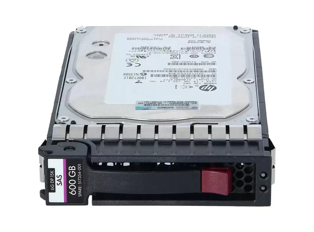 HPE 516810-003 600GB SAS 6Gb/s Hot Swap 15000RPM 3.5-inch Internal Hard Drive with Tray for EVA Storage