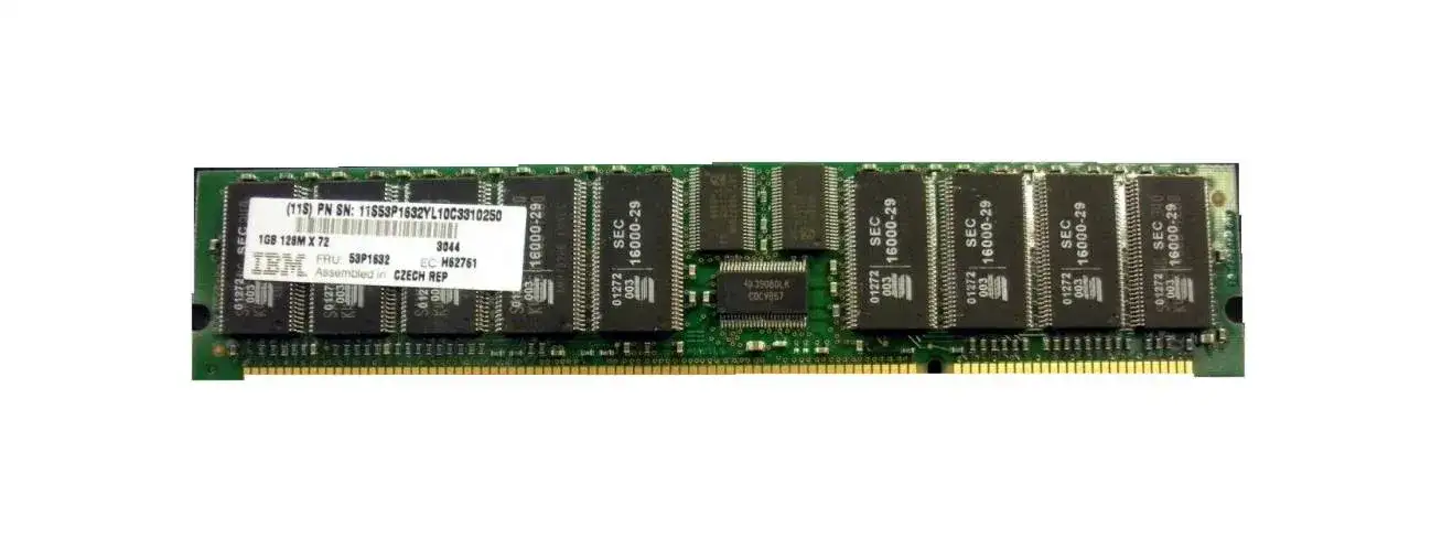 IBM 53P1632 1GB 266MHz DDR PC-2100 ECC Registered CL2 208-Pin DIMM 2.5V Dual Rank X4 Memory Module