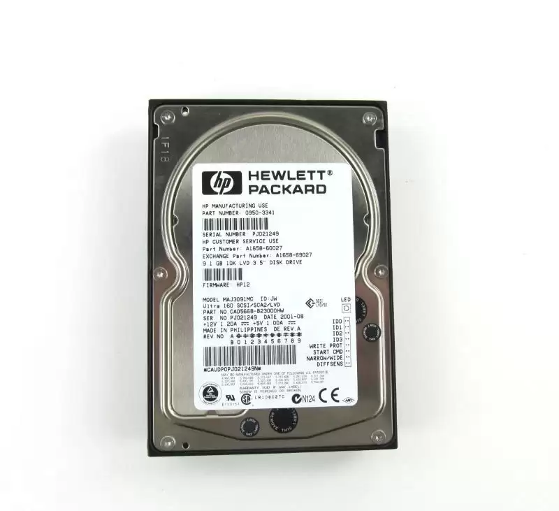 HPE A4997A 9.1GB 10000RPM Ultra2 Wide SCSI LVD 80Pin 3.5inch Internal Hard Drive