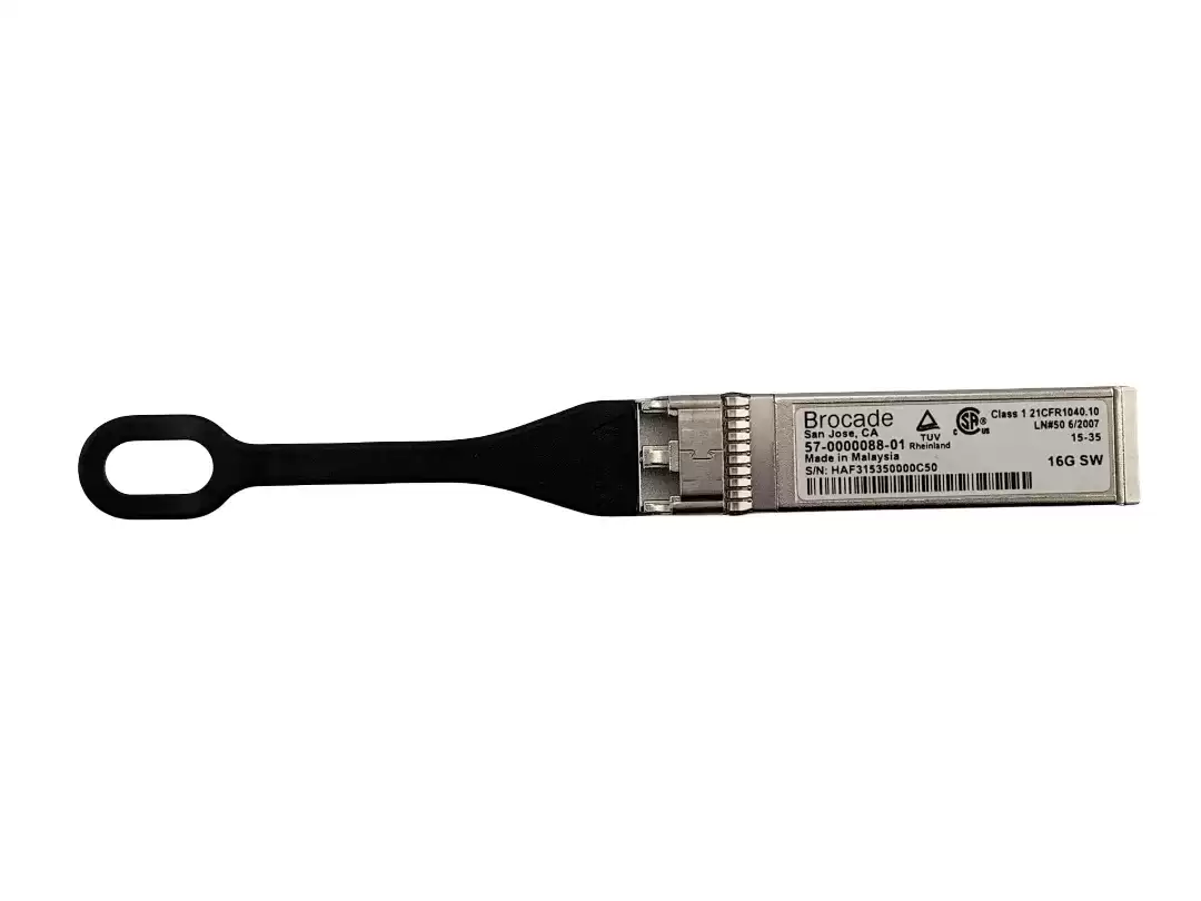 Brocade 57-0000088-01 16GBASE-SW Multi-Mode Fibre 150m 850nm Duplex LC Connector Fibre Channel SFP+ Transceiver Module