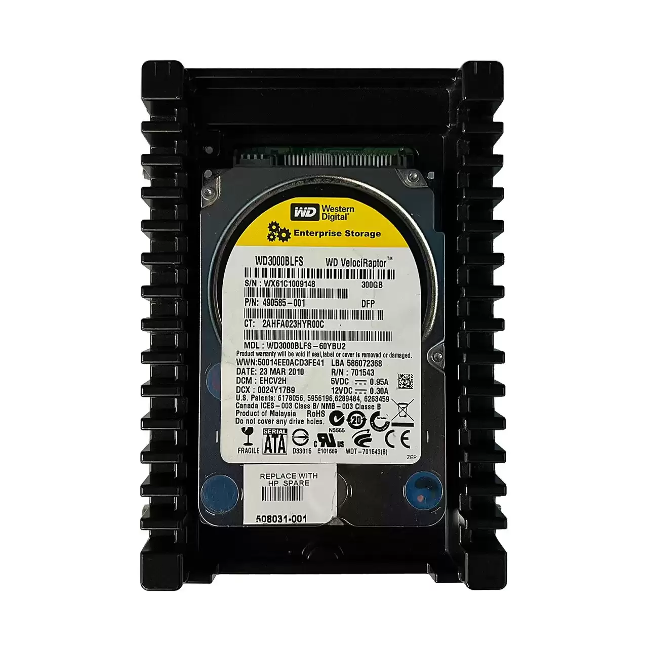 HPE 508031-001 300GB 10000RPM SATA 6GB/s 32MB Cache 3.5inch Internal Hard Drive with IcePack Heatsink