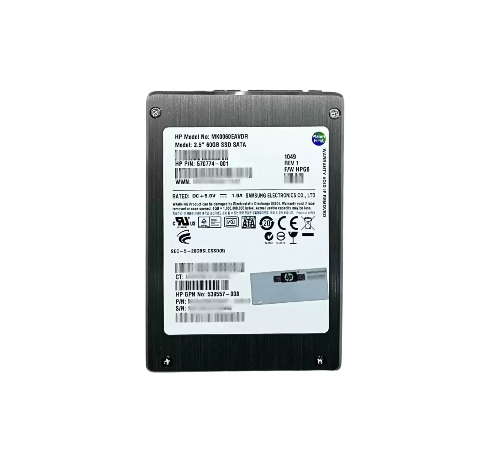 HPE 570774-001 60GB SATA 3Gb/s MLC 2.5-inch Solid State Drive