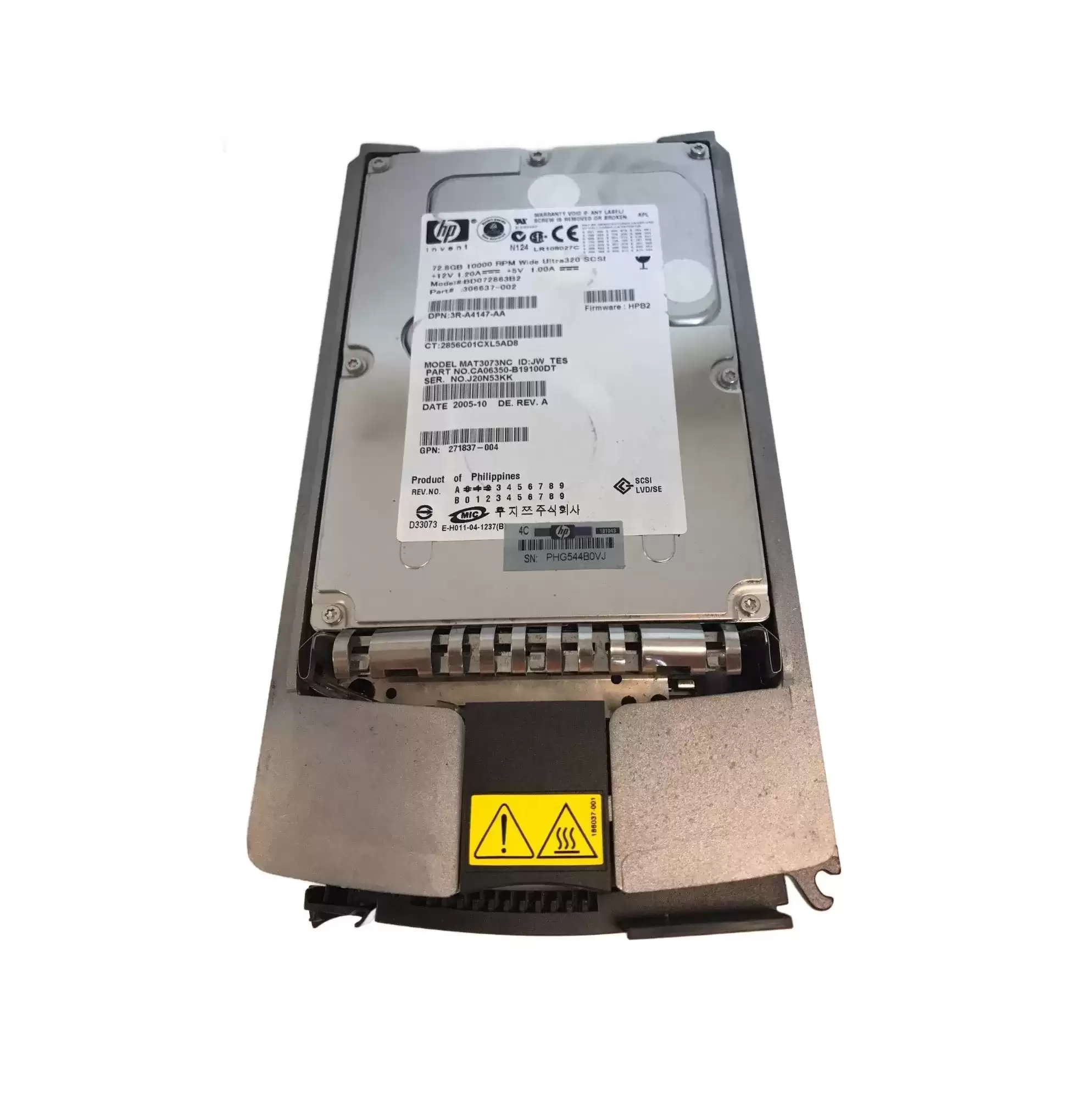 HPE 3R-A4147-AA 72.8GB Ultra-320 SCSI 80-Pin LVD Hot Swap 10000RPM 3.5-inch Internal Hard Drive