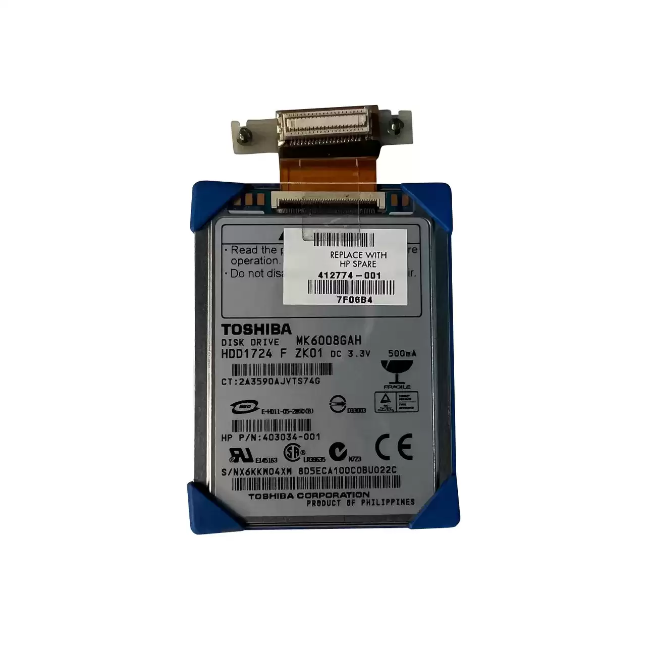HPE 412774-001 60GB 4200RPM Ultra ATA100 1.8inch Embedded Mobile ZIF Internal Hard Drive