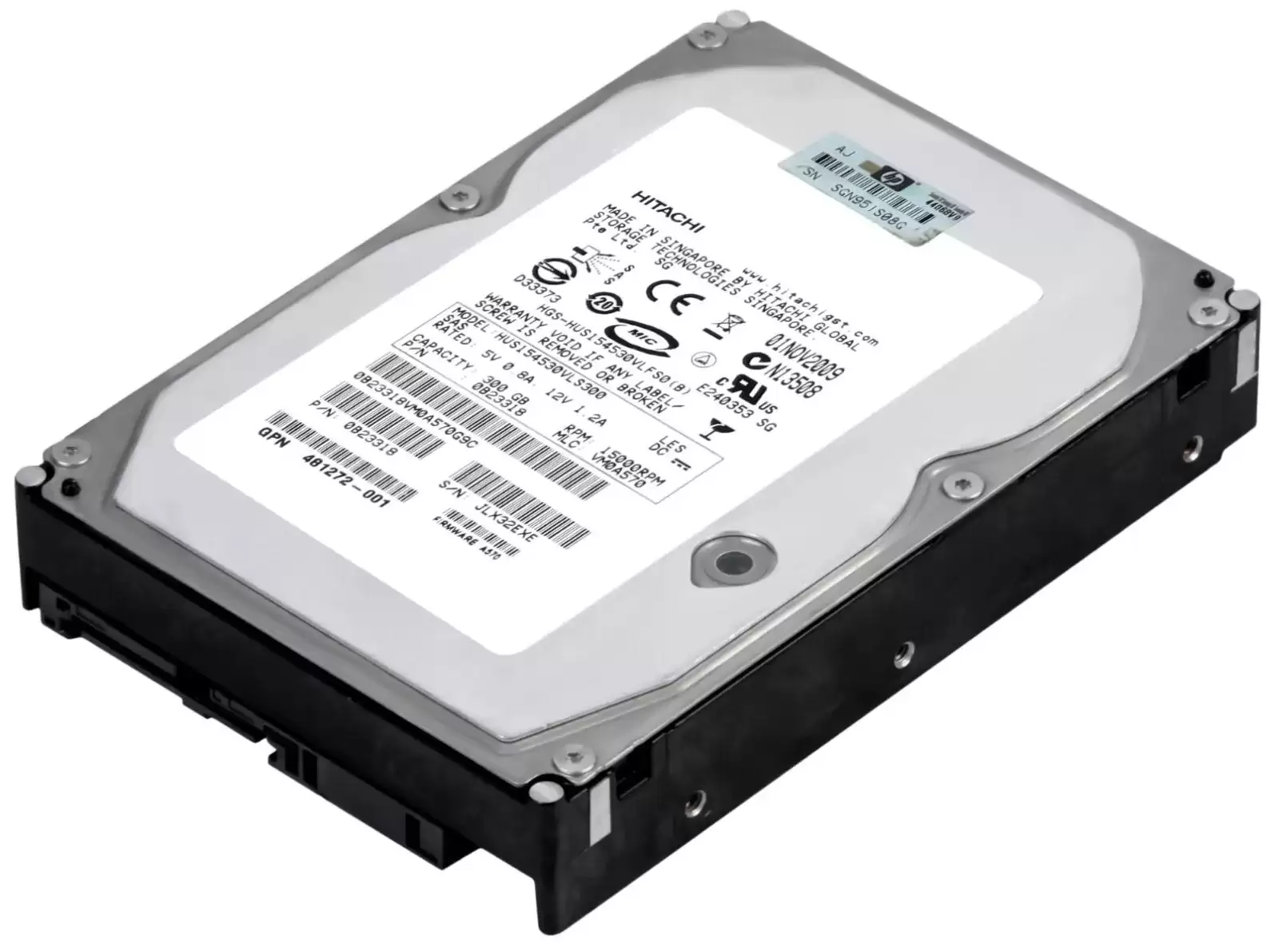 HPE 481272-001 300GB SAS 3Gb/s Dual Port Hot Swap 15000RPM 3.5-inch Internal Hard Drive