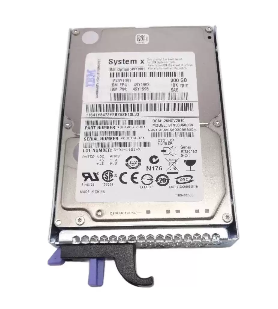 IBM 49Y1991 300GB SAS 6Gb/s Simple Swap 10000RPM 2.5-inch Internal Hard Drive