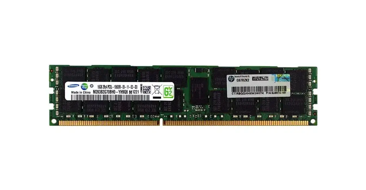 HPE 627808-B21 16GB 1333MHz DDR3 PC3-10600 CL9 DIMM 1.35V Dual Rank Memory Module