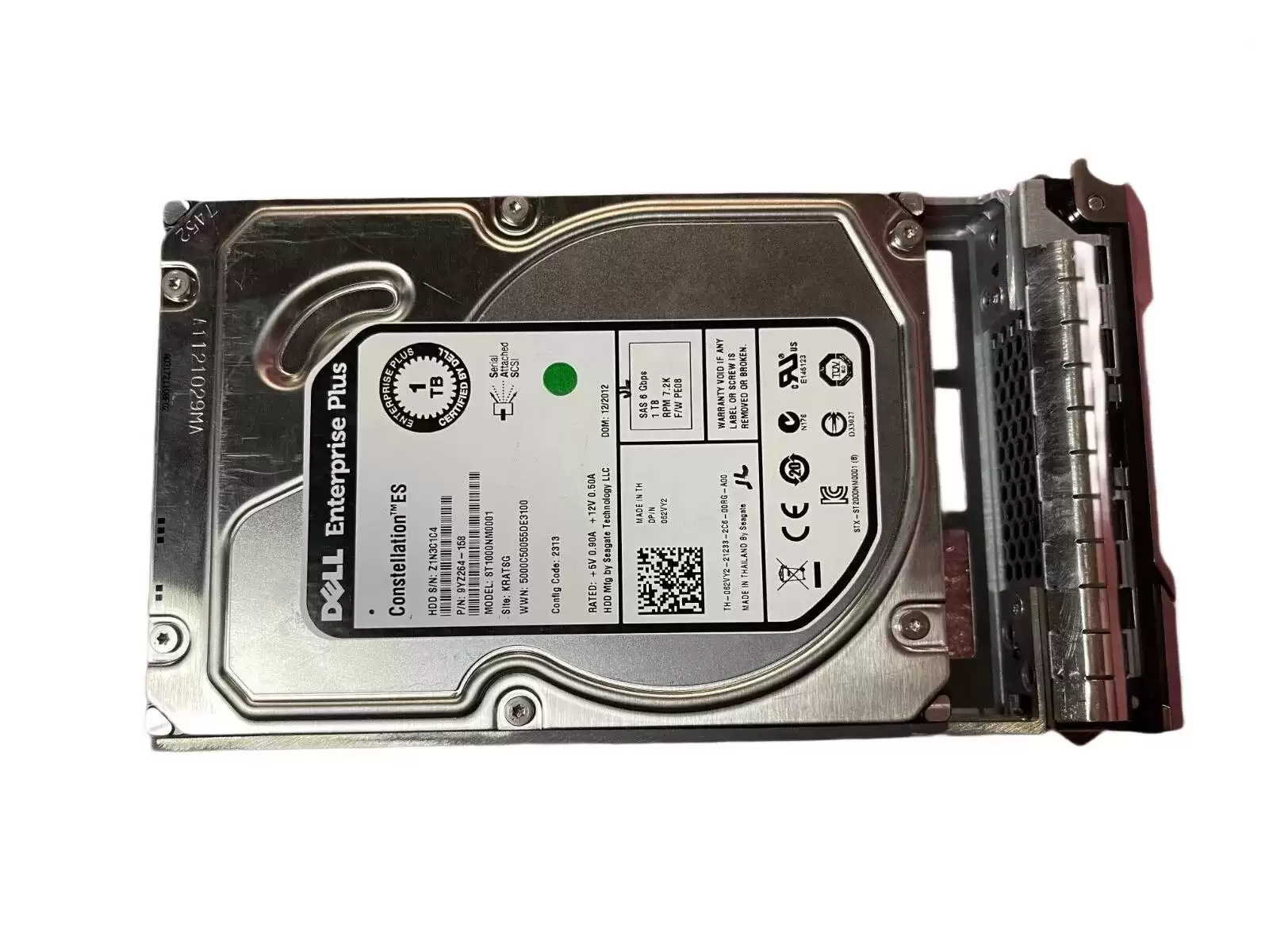 Dell 62VY2 1TB SAS 6Gb/s Nearline Hot Swap 7200RPM 64MB Cache 3.5-inch Internal Hard Drive with Tray