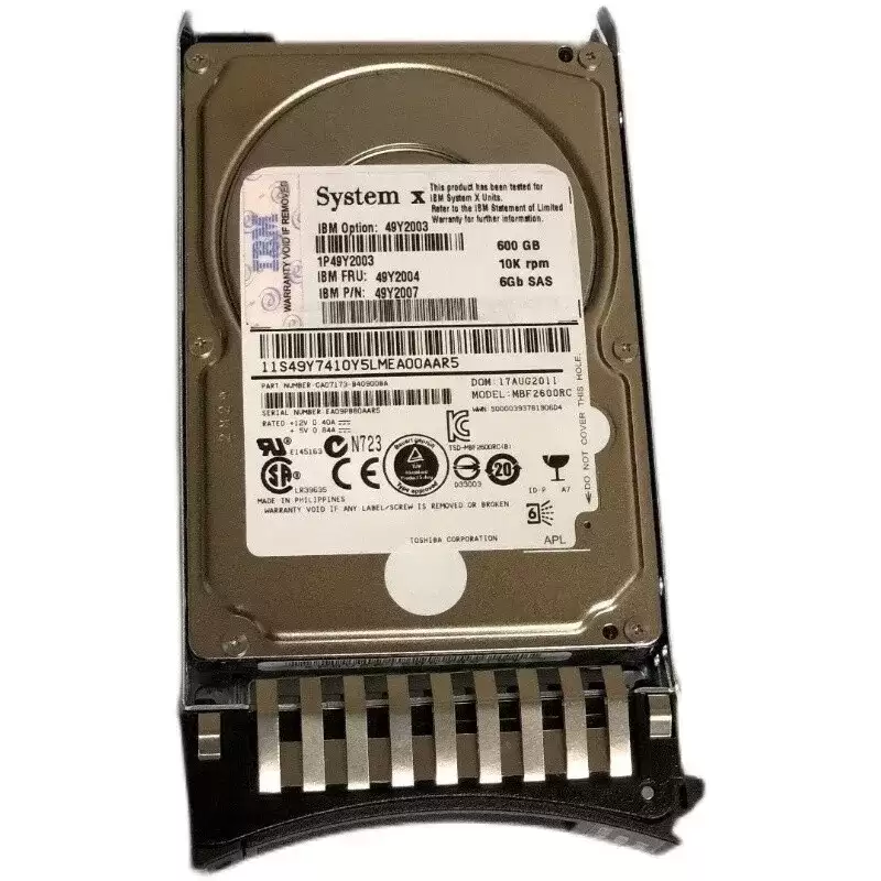 IBM 49Y2003 600GB SAS 6Gb/s Hot Swap 10000RPM 64MB Cache 2.5-inch Internal Hard Drive
